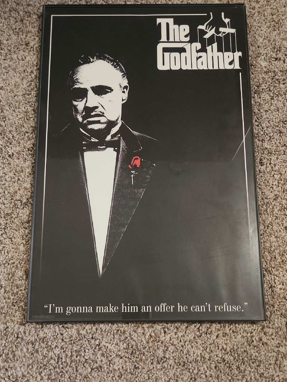 Framed Vintage The Godfather Movie Poster - No Show Frame 11×17